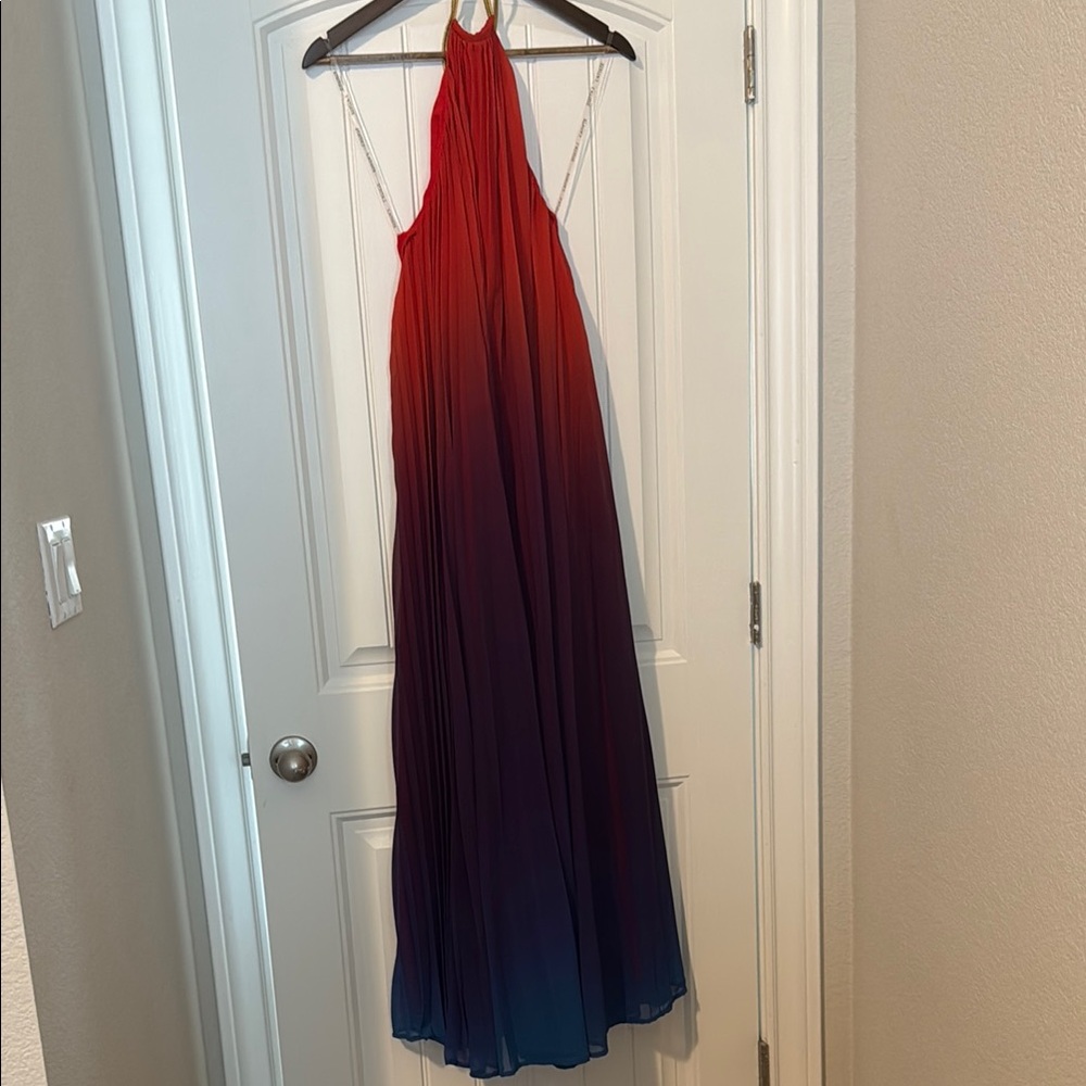 L'ATISTE Red Halter Sundress